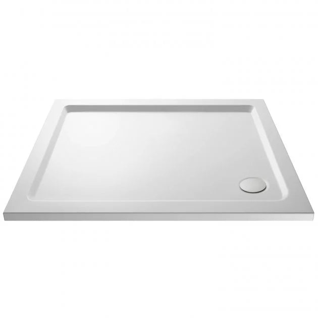 Nuie Pearlstone Rectangular Shower Tray 1200mm x 700mm White (R17)