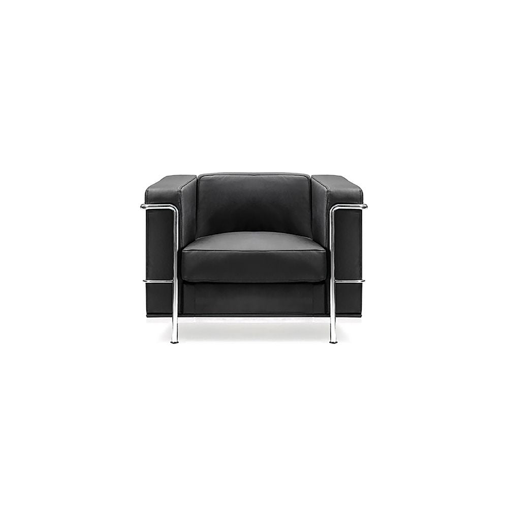 Belmont Cubed Single Seat Sofa Leather Faced