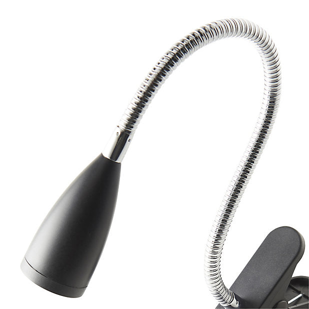 Colours Kulm Matt Black Clip-On Desk Lamp (J)