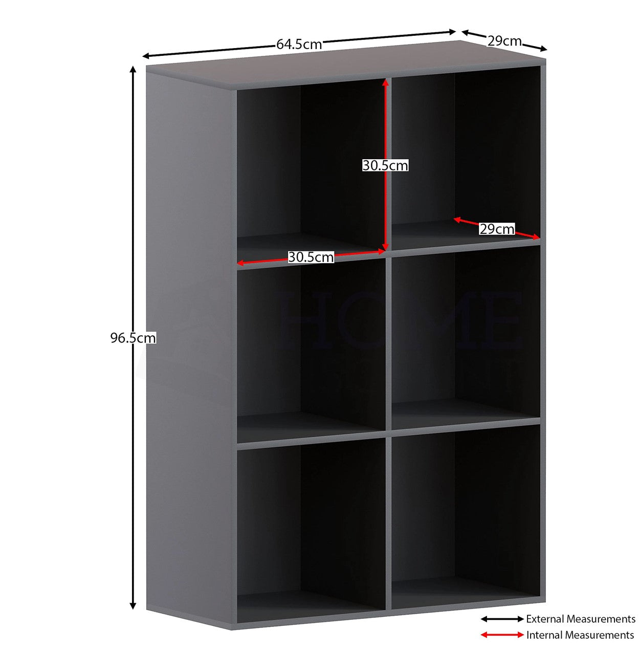 Vida Designs Durham Brown 2x3 Cube Storage Unit Bookcase Storage Organiser (R73)