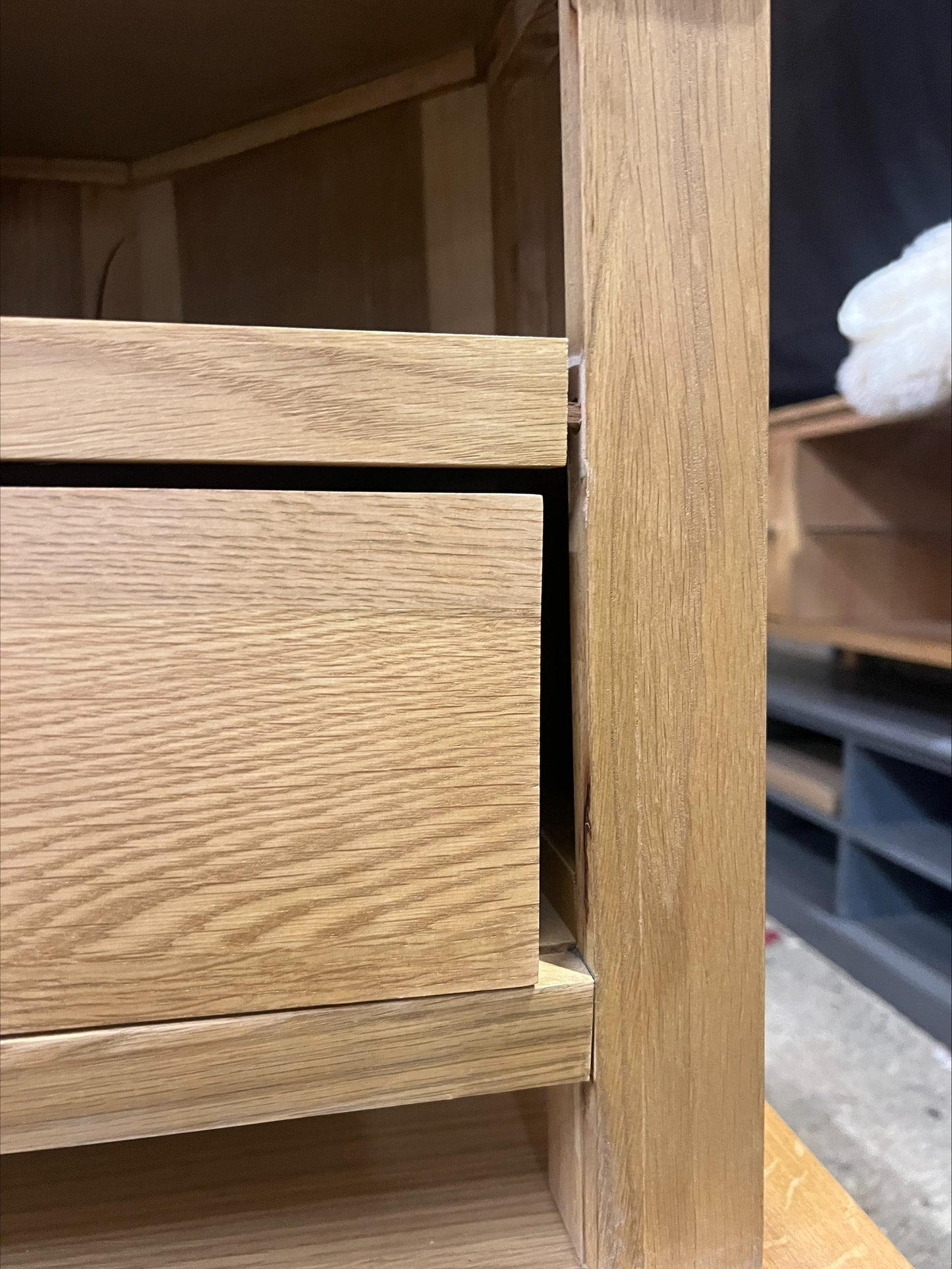 Oak Effect Small Corner TV Unit