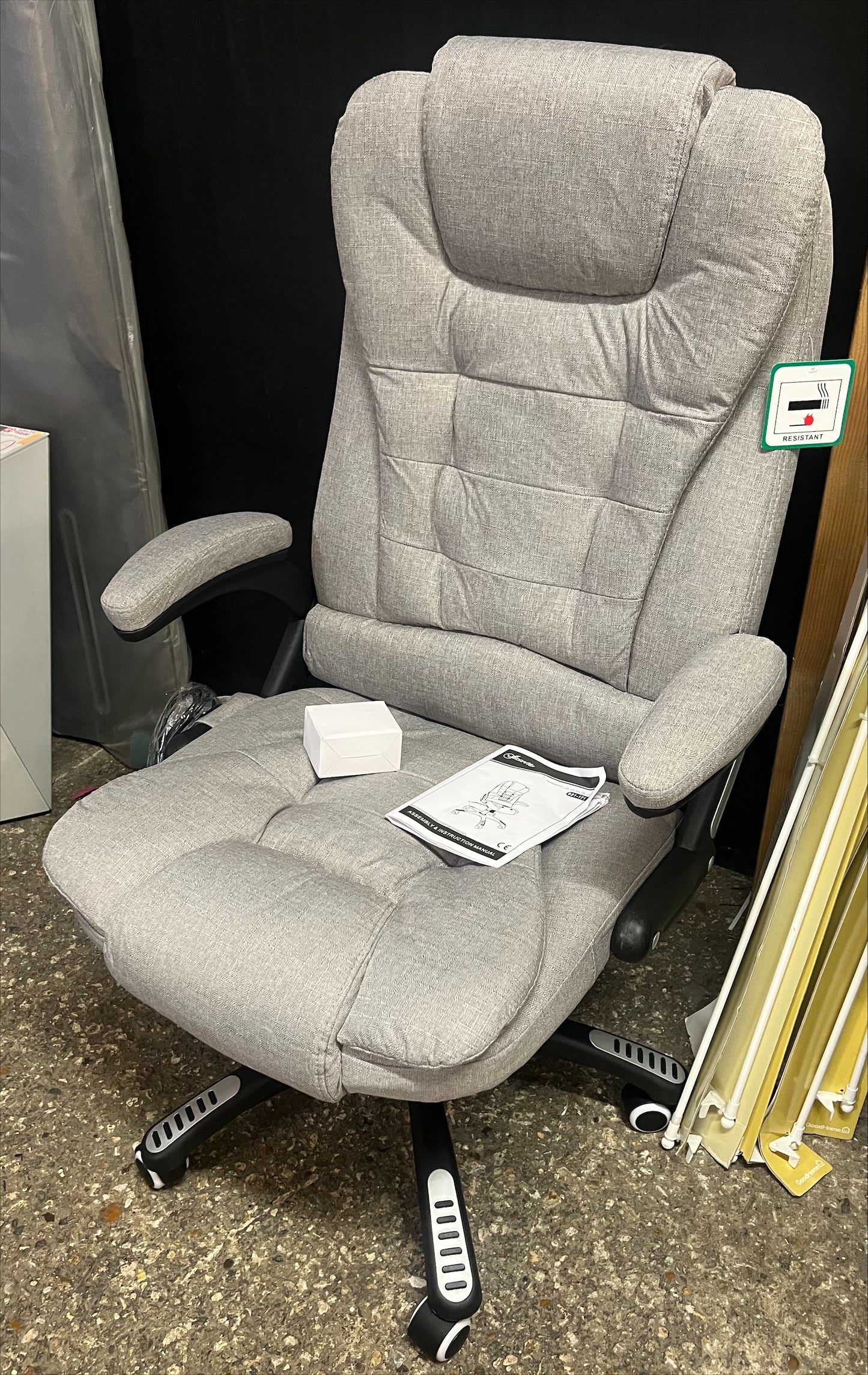 Vinsetto Massage Recliner Heated Chair Light Grey (R19)