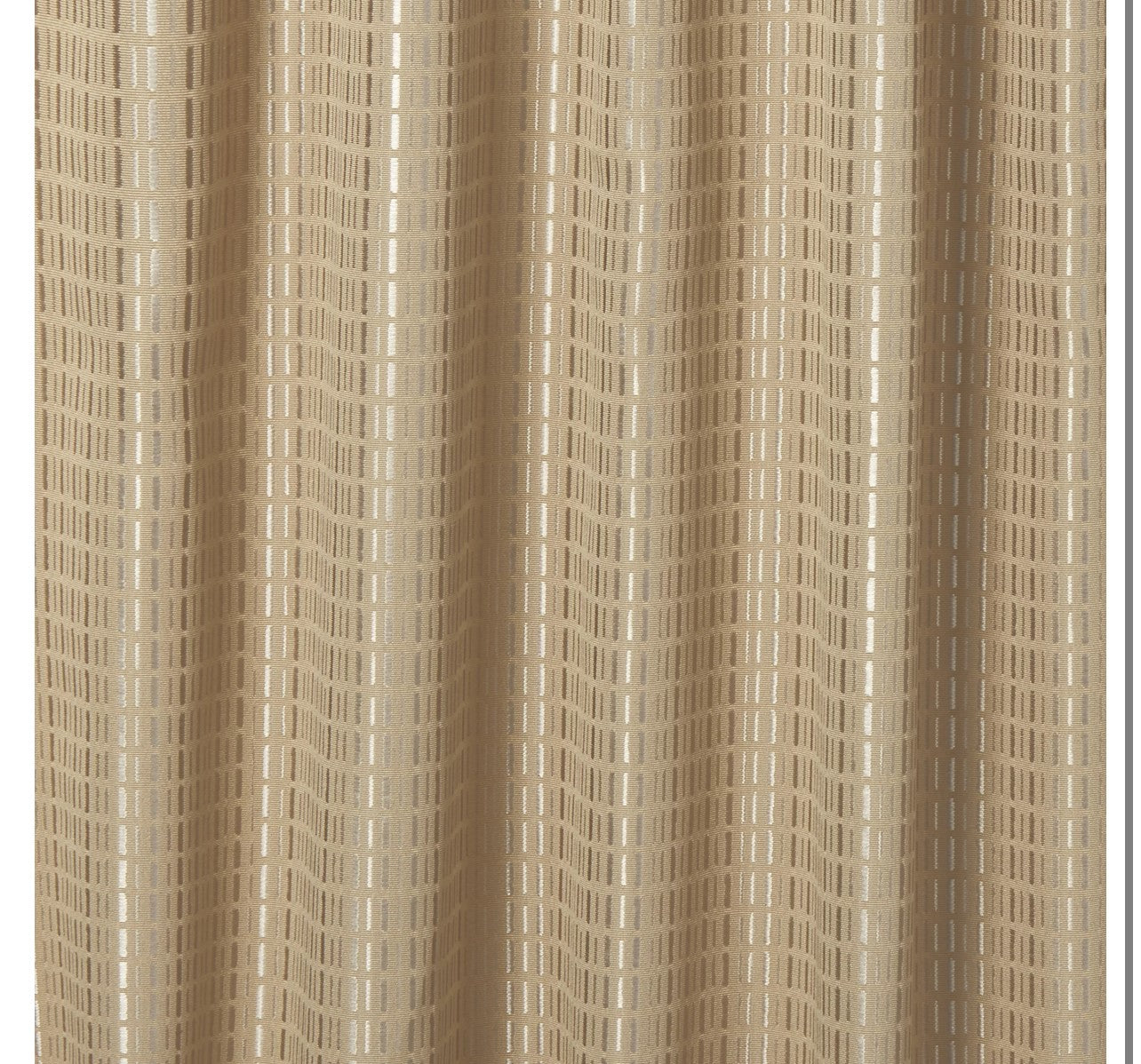 Mandlay Beige Spotted Stripe Unlined Pencil Pleat Curtain W167xL228cm  (J)