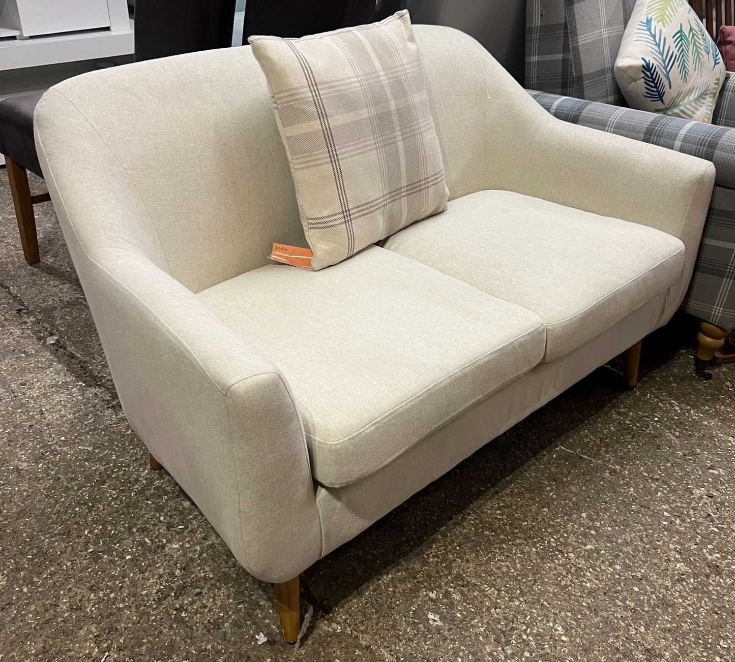 Eddie Luna Fabric 2 Seater Small Sofa