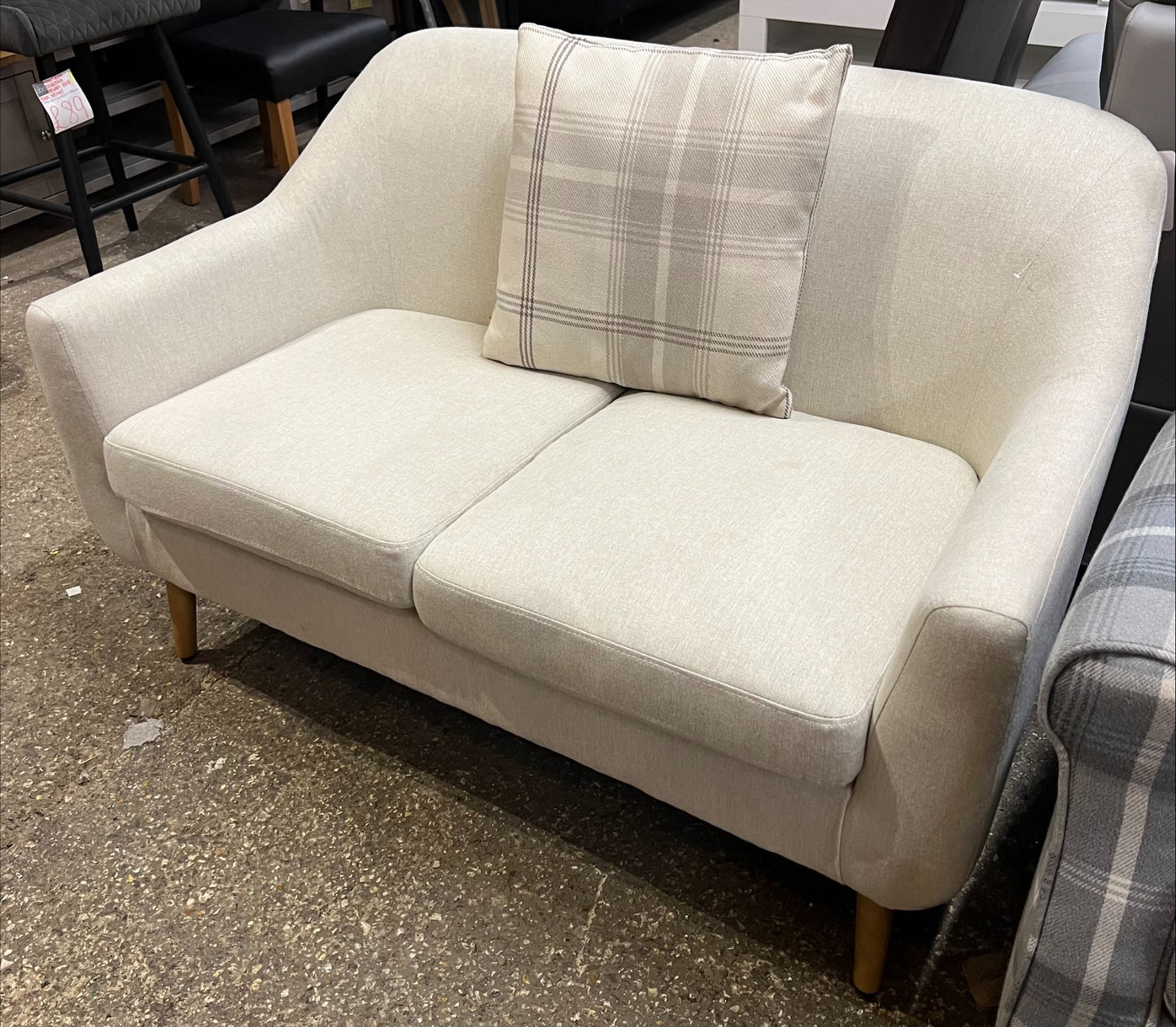 Eddie Luna Fabric 2 Seater Small Sofa