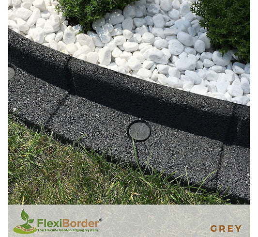 FlexiBorder Grey 2x1m Garden Edging for Garden Borders (R189)