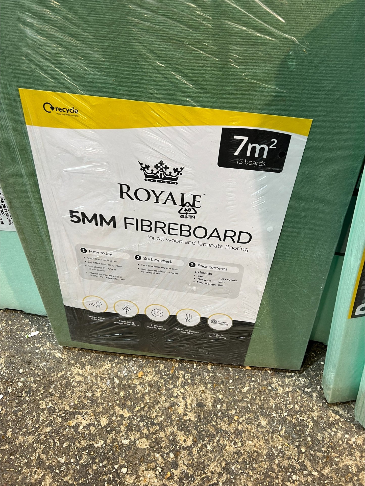 Royale Fibreboard Underlay 5mm 7m2 15pack (R187)