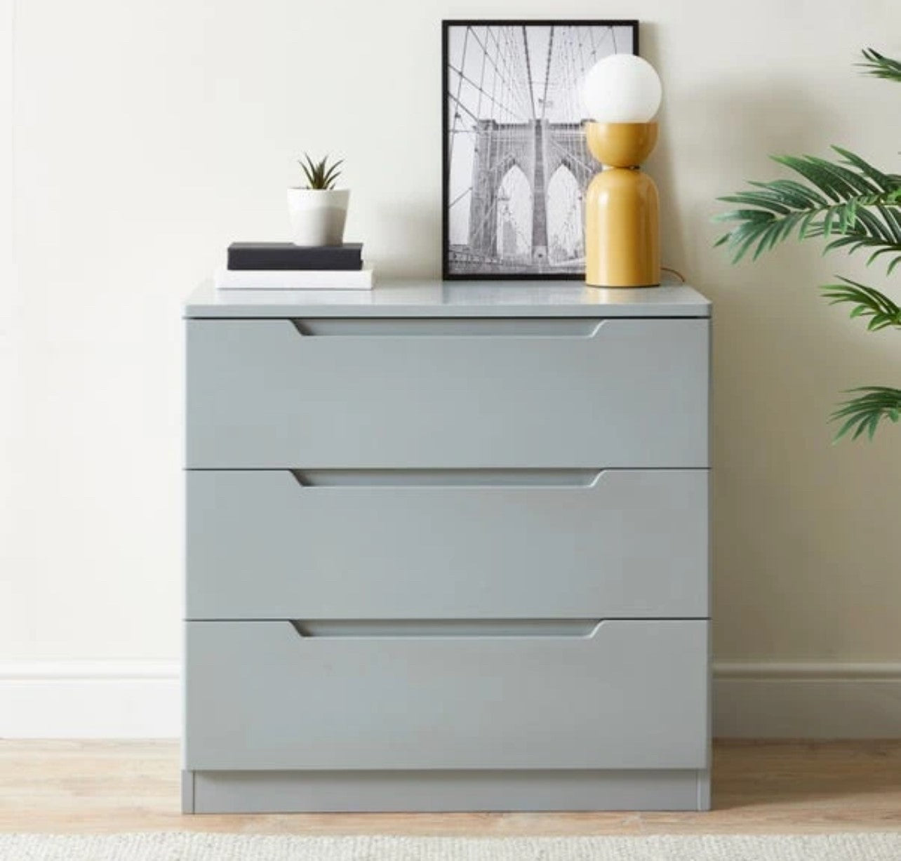 Larson 3 Drawer Chest Grey (R57)