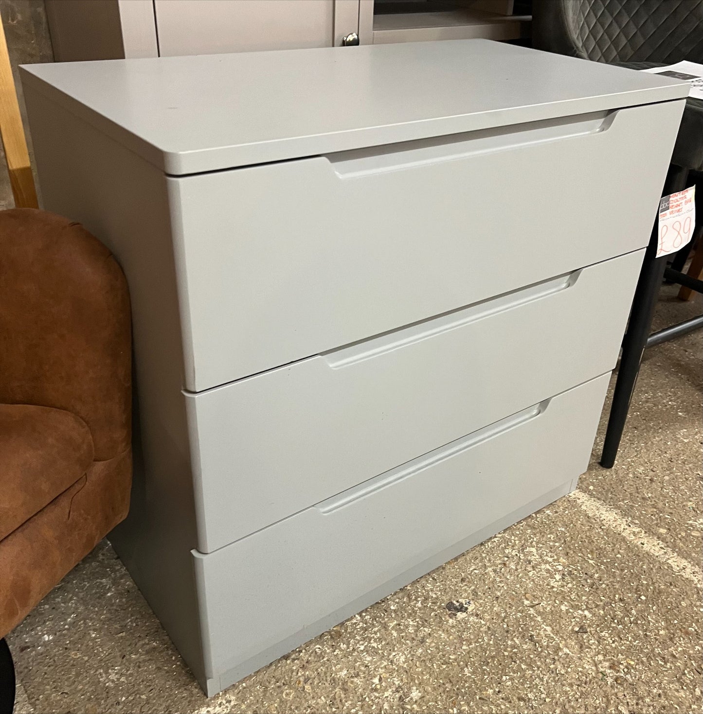 Larson 3 Drawer Chest Grey (R57)