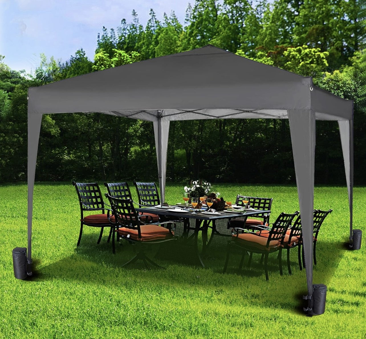 MCC - 3x3m Pop-up Gazebo Waterproof Outdoor Garden Marquee Canopy NS (Grey) (R53)