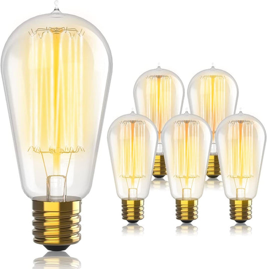 Hudson Lighting Vintage Light Edison Bulb 230L 60w 6 Pack (J)