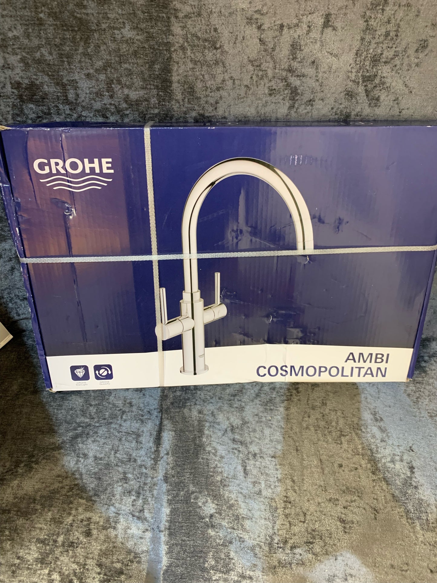 Grohe Ambi Cosmopolitan Two Handle Swivel Spout 360 Kitchen Mixer Tap (K)