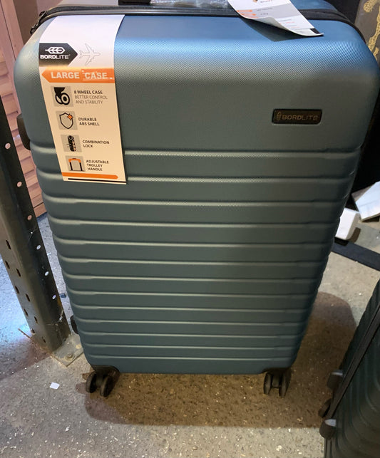 Large blue Durable Hard Shell 4 Wheel Suitcases with Soft Grip Handles - DAMAGE ON ITEM NOW £10.00 Blue (S115)