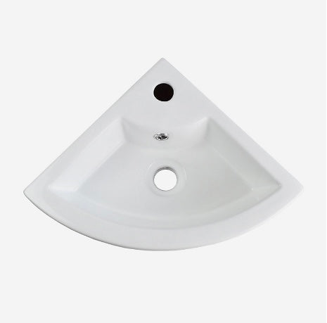 Corner wall hung basin white (S137)