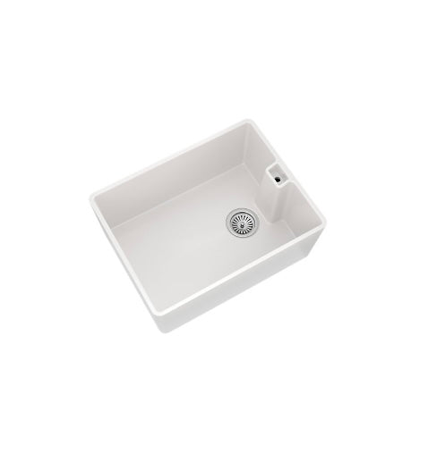 Kersin Dante Gloss White Composite Belfast Sink (W) 595 x (D) 445 mm (S147)