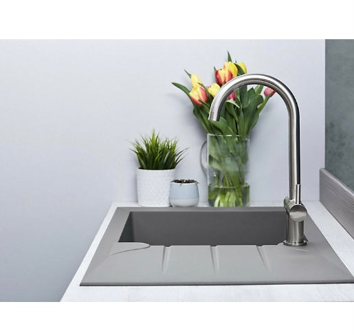 Liquida LP10GR 1.0 Bowl Composite Reversible Inset Grey Kitchen Sink (S273)