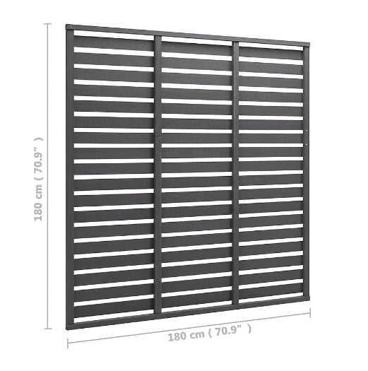 Berkfield Fence Panel WPC 180x180 cm Grey (S294)