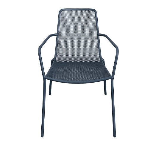 GoodHome Kilifi Midnight navy Metal Armchair (S349)