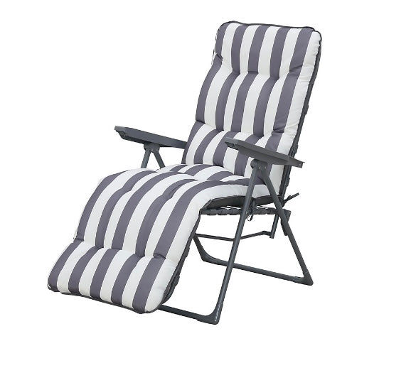 Colorado Grey Metal Sun lounger (S351)