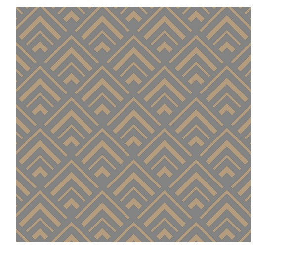 GoodHome Ficus Grey Gold effect Art deco Textured Wallpaper (R-2) (S358)