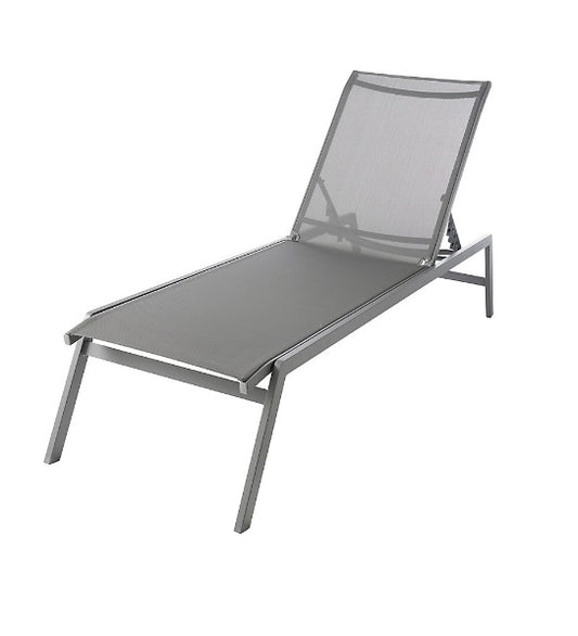 GoodHome Moorea Grey Metal Sun lounger (S368)