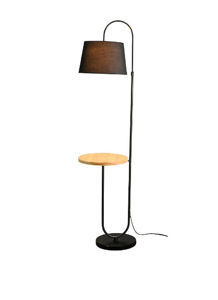 Goodhome Braintree Matt Black Floor Lamp (S395)