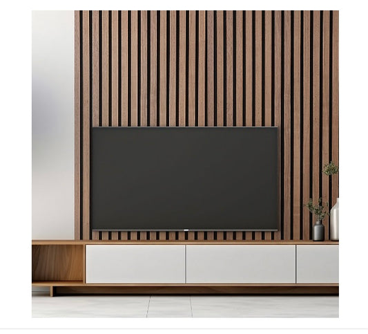 Wall Panel Wood Slat Walnut Decorative Wooden Wall Panelling 3D Slatted Acoustic Sound Absorbing Ceiling or Wall Slats 120 x 60 cm (S404)