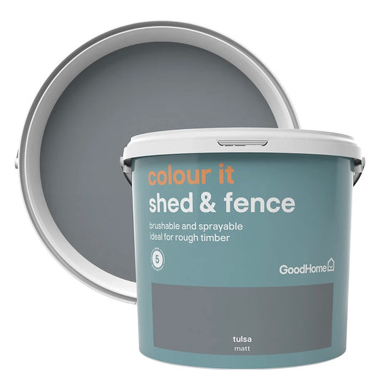 GoodHome Colour it Tulsa Matt Fence & shed Stain, 5L (S852) COLLECTION ONLY!