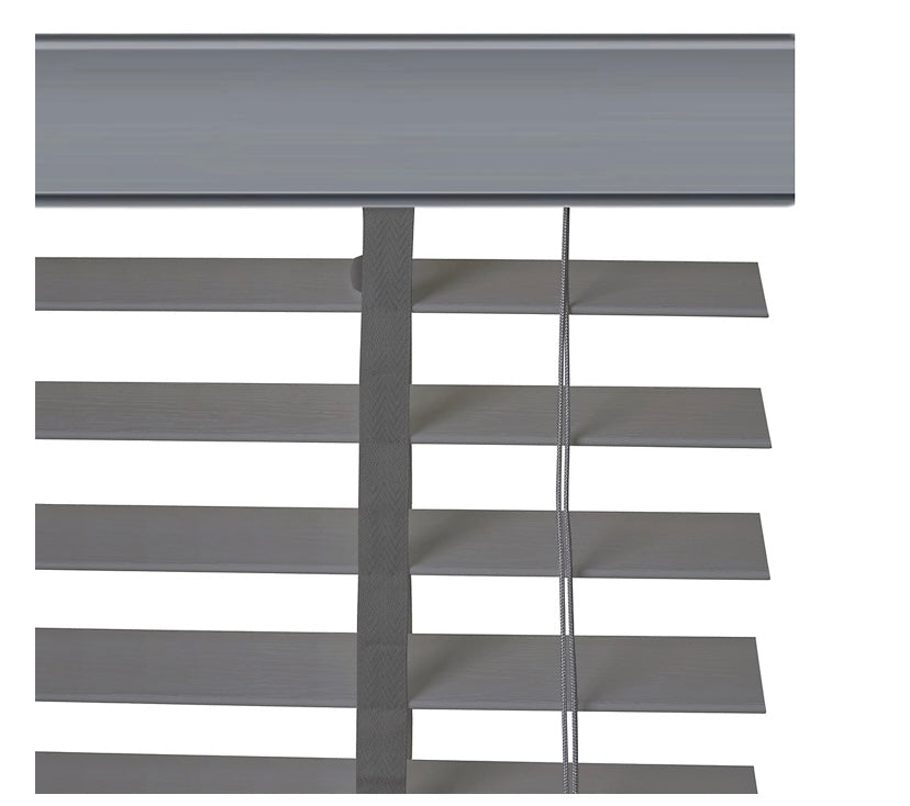 Lone Grey Woodgrain effect PVC Venetian Blind (W)120cm (L)180cm (S858)