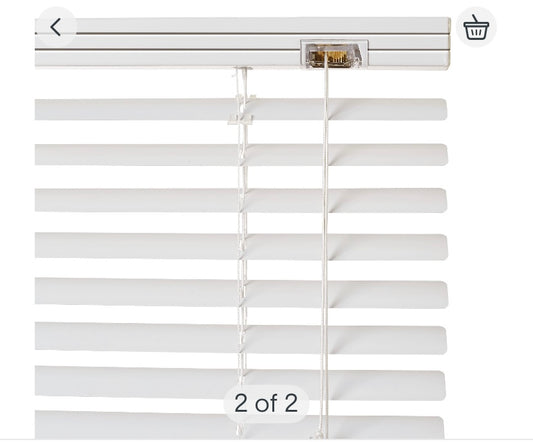 White PVC Venetian Blind (W)160cm (L)180cm (S867)