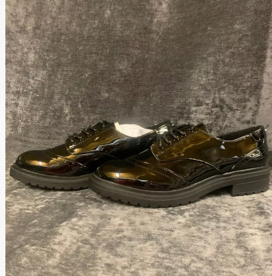 Debenhams ACE PU-ext Shoes 60 Black UK 7 5145 (S874) (V)