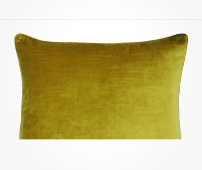 Luxe Velvet Cushion Ochre 50x50cm DESIGN STUDIO (V) (S875)