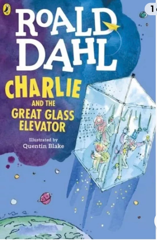 Charlie and the Great Glass Elevator by Roald Dahl Paperback Book (N) (S889)