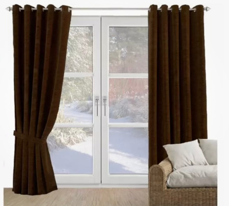 Wirth Wart Chocolate Curtain Panel, Eyelet, 270 x 245cm, BNIP, (S) (S911)