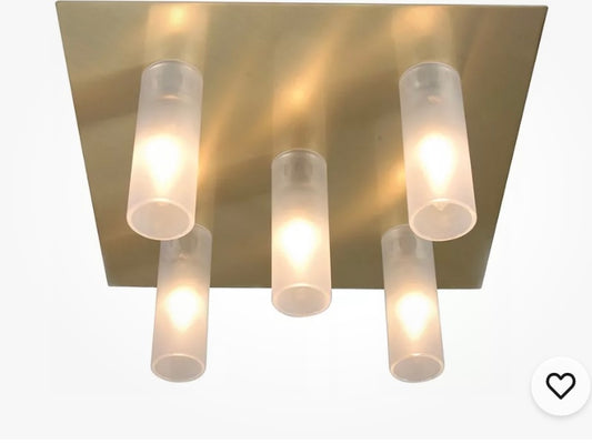 Naeve 164348 Halogen 5 Light Ceiling Light, Brass Box Damage, Lighting(S) (S917)