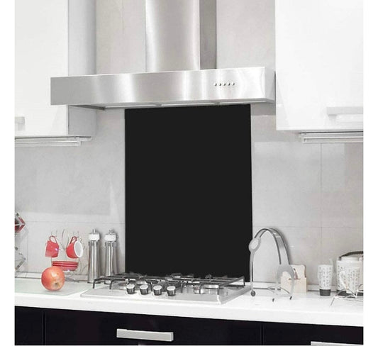 BELOFAY 60x60 Black Glass Splashback for Kitchen 6mm Tempered Glass (S936)