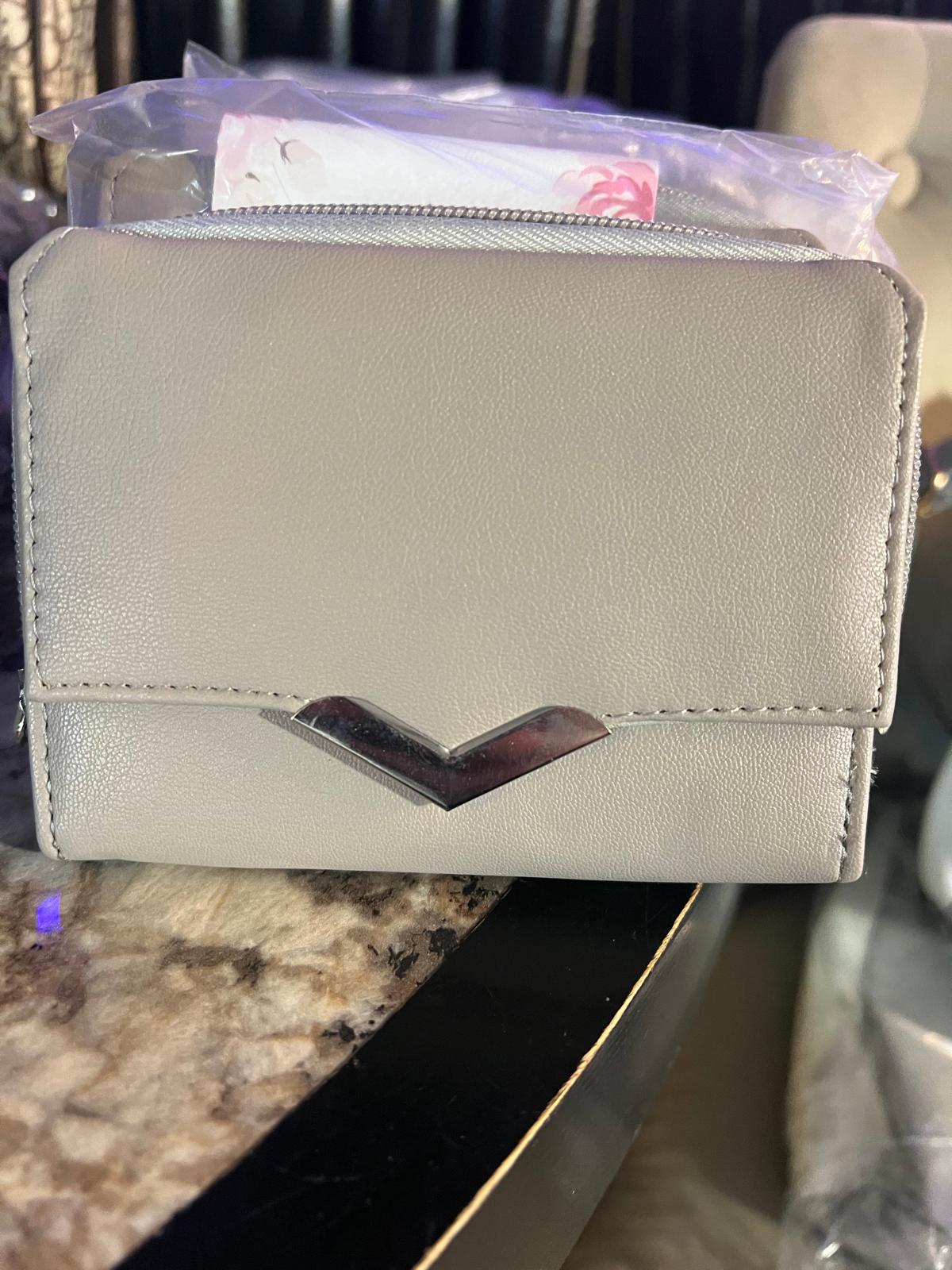 Luxury Purse Secure Zip 15+ Card Slots 2 ID Windows In Mink And Silver Detail (B16)
