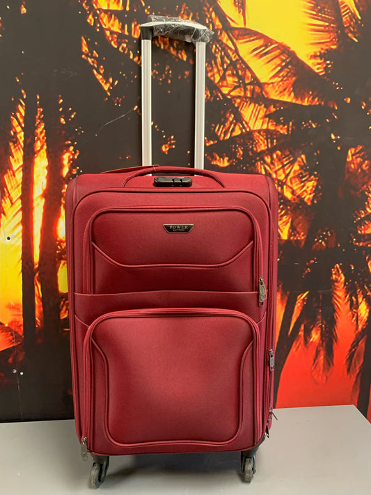 Red Medium 4 Wheel Suitcase 70.5 X 45 X 29CM (S989) COLLECTION ONLY! (J)