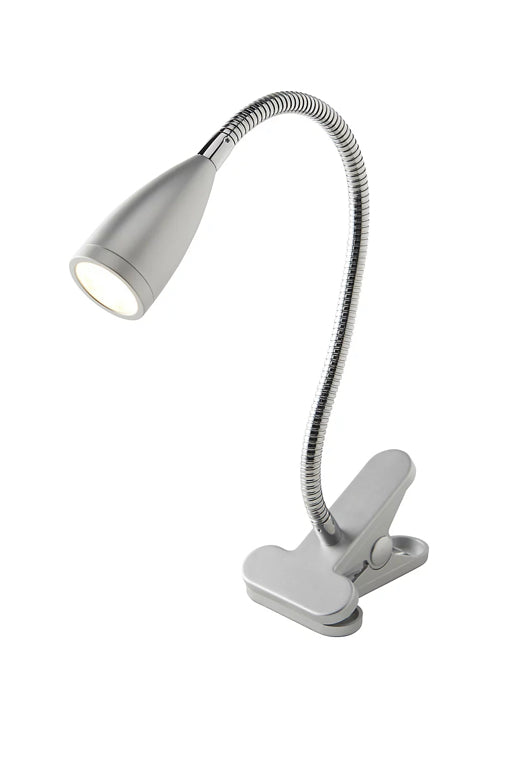 Colours Kulm Matt Silver Clip-On Desk Lamp