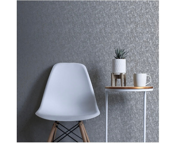 GoodHome Avington Silver effect Textured Wallpaper (B) (S271)