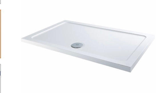 UK Homeliving Shires Rectangular Stone Resin 1000x900mm Rectangular 30mm Shower Tray White (S274)