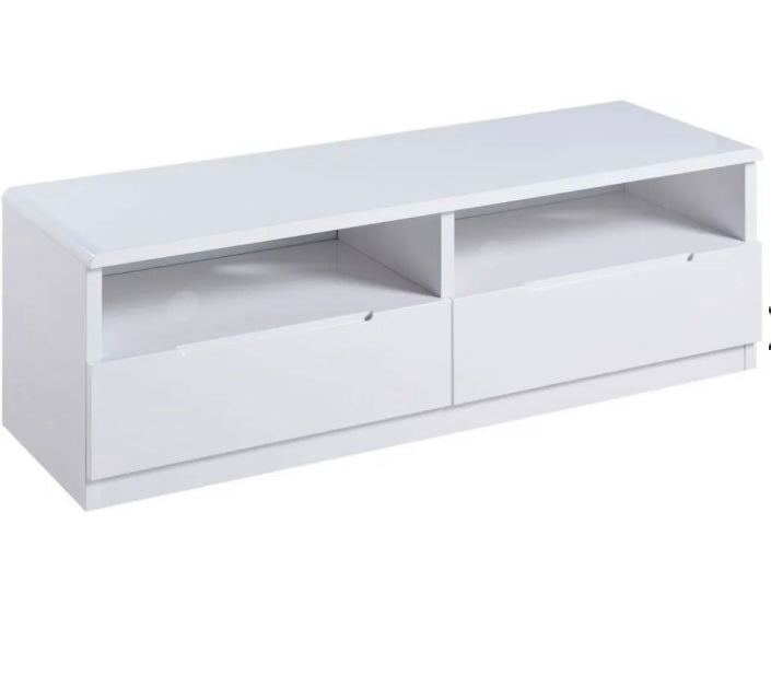 Manhattan White High Gloss Media Unit (S290)