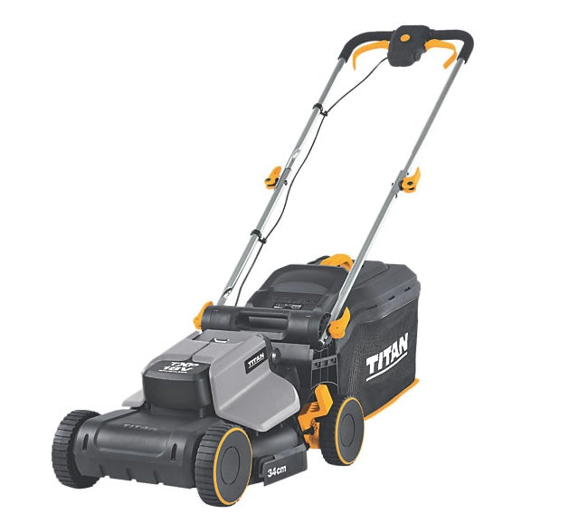 TITAN TTI836LWM 18V 1 X 5.0AH LI-ION TXP BRUSHLESS CORDLESS 34CM LAWNMOWER (S333)