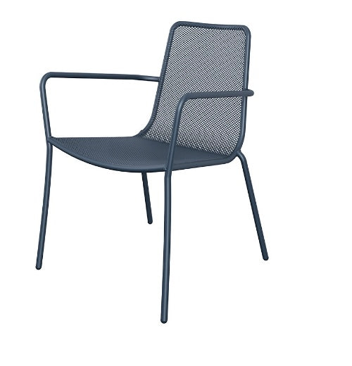 GoodHome Kilifi Midnight navy Metal Armchair (S349)