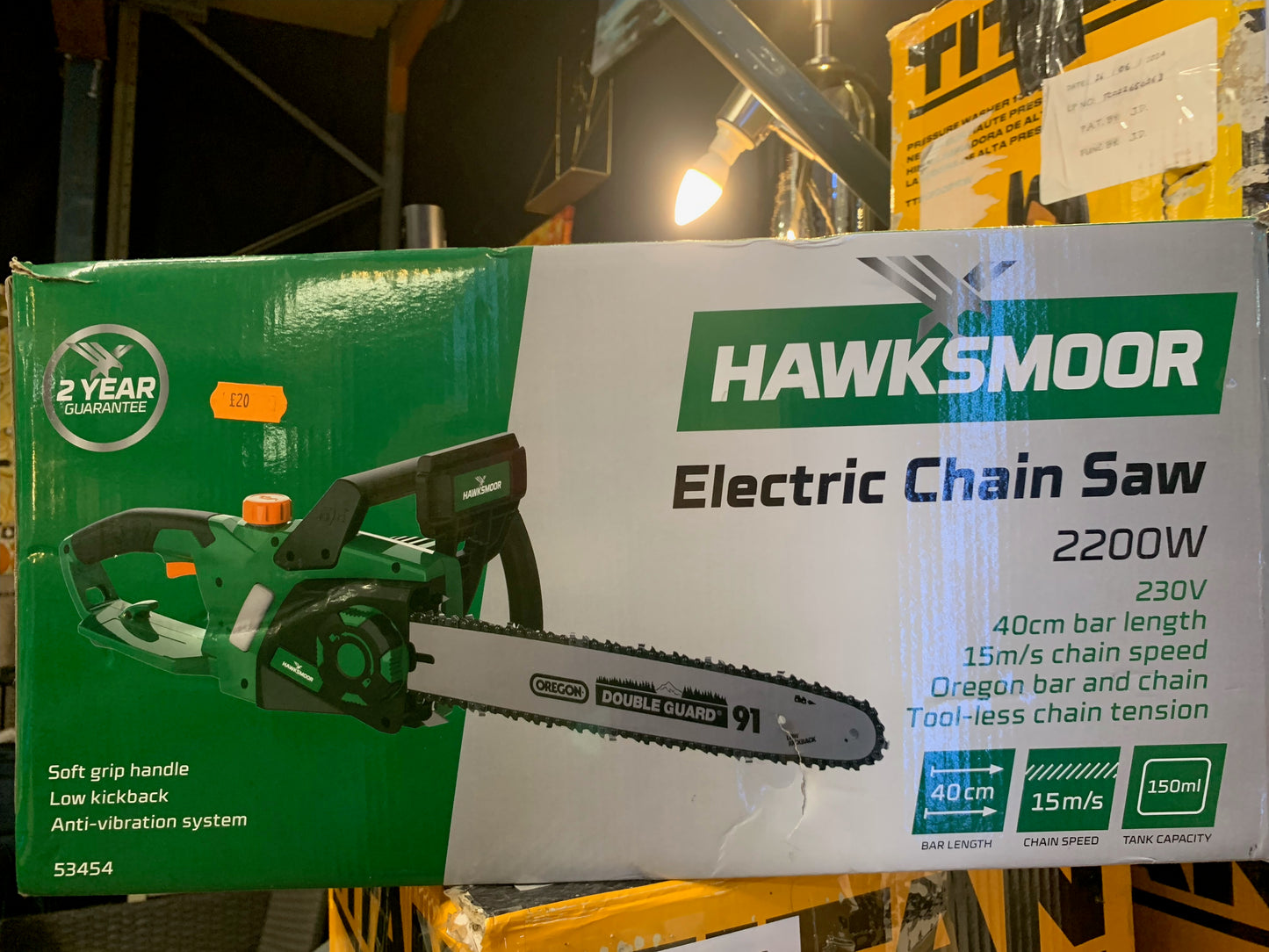 Hawksmoor 2.2kW 40cm Electric Chainsaw 230V (S380)(S)