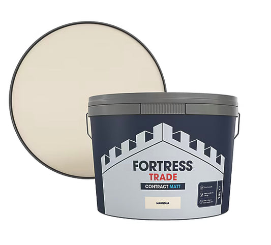 Fortress Trade Contract 10Ltr Magnolia Matt Emulsion Paint (S853)