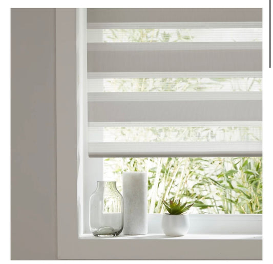 Elin Corded Linen Striped Roller Blind (W)120cm (L)180cm Elin Corded (S859)