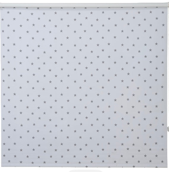 Boreas Corded Grey & ivory Stars Blackout Roller Blind (W)120 (L)195cm (S861)