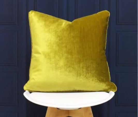 Luxe Velvet Cushion Ochre 50x50cm DESIGN STUDIO (V) (S875)