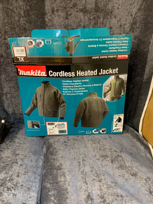 MAKITA DCJ205FXLO CORDLESS HEATED JACKET OLIVE GREEN (J)